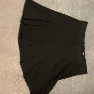 A black knee length skirt